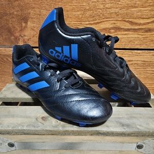 Adidas Men's Black and Blue Soccer Cleats